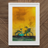 Lemon Lime - Hoi an Vietnam Fiets kunstprint / Canvas, 20x30’’ / 51x76cm / Witte lijst / Matboard, Posters Prints & Visual Artwork, Toby