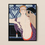 Les Trois Beautes De Mnasidika - George Barbier Art Print / Canvas, 12x16’’ / 31x41cm / Black Frame, Posters Prints & Visual Artwork, Toby