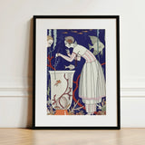L’étourdissant Petit Poisson - George Barbier Art Print / Canvas Artistic Framed Woman Deco Style White Barbier’s L’étourdissant,