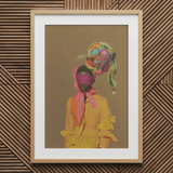 Liberty - Neo-baroque Afrofuturist Fashion Art Print / Canvas, 20x30’’ / 51x76cm / Natural Frame / Matboard, Posters Prints & Visual