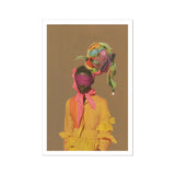 Liberty - Neo-baroque Afrofuturist Fashion Art Print / Canvas Abstract Portrait Colorful Headwear, Vintage, Prints