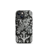 Lichenes Flechten - Ernst Haeckel Phone Case Iphone 13 Mini / Matte Black Phone Case Lichen Pattern Haeckel Iphone Case, Ancient Stones,