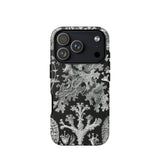 Lichenes Flechten - Ernst Haeckel Phone Case Iphone 17 Pro / Matte Black White Coral-patterned Phone Case Textured Design Made Haeckel