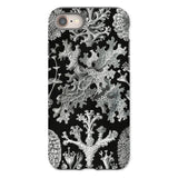 Lichenes Flechten - Ernst Haeckel Phone Case Iphone 8 / Matte Black Phone Case Lichen Pattern Haeckel Iphone Case, Ancient Stones, Lichenes