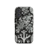 Lichenes Flechten - Ernst Haeckel Phone Case Iphone 16 / Matte Black Phone Case Coral Pattern Haeckel Iphone Case, Ancient Stones, Lichenes