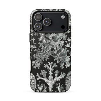Lichenes Flechten - Ernst Haeckel Phone Case Iphone 17 Pro Max / Matte Black White Coral Patterned Phone Case Textured Surface Haeckel