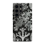 Lichenes Flechten - Ernst Haeckel Phone Case Samsung Galaxy S24 Ultra / Matte Black Phone Case Intricate Silver-toned Coral Marine Plant