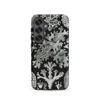 Lichenes Flechten - Ernst Haeckel Phone Case Samsung Galaxy S25 / Matte Black Phone Case Intricate Silver Coral Sea Fan Haeckel Iphone