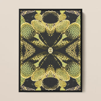 Life on Mars - Trippy Botanical Op Art Print / Canvas, Cacti Reign Supreme, Trippy Botanical Succulent, Xeriscape Odyssey