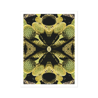 Life on Mars - Trippy Botanical Op Art Print / Canvas, Cacti Reign Supreme, Trippy Botanical Succulent, Xeriscape Odyssey