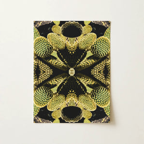 Life on Mars - Trippy Botanical Op Art Print / Canvas, Cacti Reign Supreme, Trippy Botanical Succulent, Xeriscape Odyssey