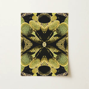 Life on Mars - Trippy Botanical Op Art Print / Canvas, Cacti Reign Supreme, Trippy Botanical Succulent, Xeriscape Odyssey