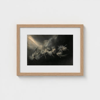 Lightning Struck a Flock of Witches - William Holbrook Beard Art Print / Canvas, Molten Seam Opening, Launches Seven Night-sisters Prints
