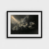 Lightning Struck a Flock of Witches - William Holbrook Beard Art Print / Canvas, Molten Seam Opening, Launches Seven Night-sisters Prints