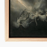 Lightning Struck a Flock of Witches - William Holbrook Beard Art Print / Canvas Dark Dramatic Oil Painting Figures Torment Hellish Scene,