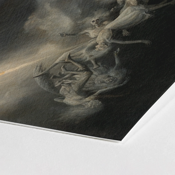 Lightning Struck a Flock of Witches - William Holbrook Beard Art Print / Canvas Dark-toned Reproduction Fall Damned Gustave Courbet