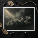 Lightning Struck a Flock of Witches - William Holbrook Beard Art Print / Canvas, 16x12’’ / 41x31cm / Unframed / White Border, Posters