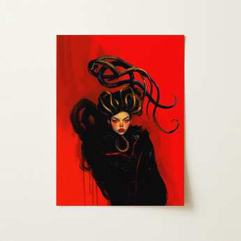 Lilith - Sapphic Witch Art Print / Canvas, 12x16’’ / 31x41cm / Unframed / no Border, Posters Prints & Visual Artwork, Toby Leon