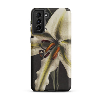 Lily - Ogawa Kazumasa Floral Art Phone Case Samsung Galaxy S21 Plus / Matte Sleek Black Phone Case Detailed Vintage-style Illustration