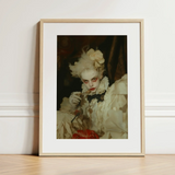 The Little Imp - Gay Devil Art Print / Canvas Framed Portrait Person Ornate Pale Gown, Void Stares Prints
