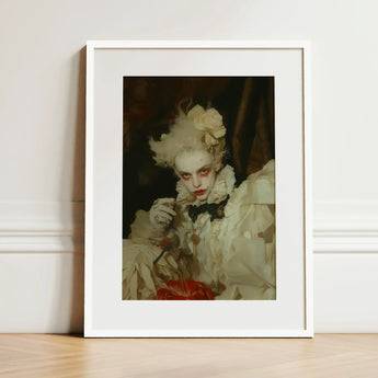 The Little Imp - Gay Devil Art Print / Canvas White-framed Portrait Person Ornate Off-white Ruffled, Void Stares Prints