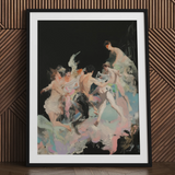 Our Little Secret - Neobarockes Bacchanal-Kunstdruck / Leinwand, 24x32’’ / 61x81cm / Schwarzer Rahmen / Passepartout, Poster Drucke & visuelle Kunstwerke,