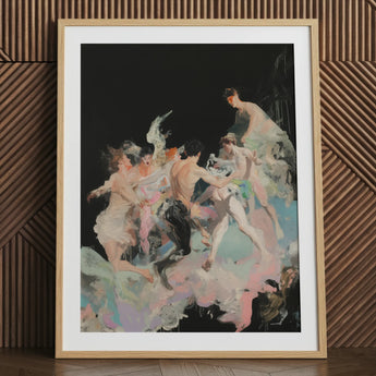 Our Little Secret - Neobarockes Bacchanal-Kunstdruck / Leinwand, 24x32’’ / 61x81cm / Naturrahmen / Passepartout, Poster Drucke & Visuals,