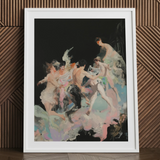 Our Little Secret - Neobarockes Bacchanal-Kunstdruck / Leinwand, 24x32’’ / 61x81cm / Weißer Rahmen / Passepartout, Poster Drucke & visuelle Kunstwerke,