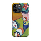Little Walter’s Toys - August Macke Phone Case Iphone 15 Pro Max / Matte Abstract Art Macke’s Whimsical, Wonderland, Modern Mobile Cases