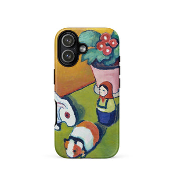 Little Walter’s Toys - August Macke Phone Case Iphone 17 / Matte 12 Whimsical Guinea Pig Flower Design Macke’s, Wonderland, Modern Mobile