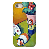 Little Walter’s Toys - August Macke Phone Case Iphone 8 / Matte Colorful Abstract Painting Potted Plant Macke’s Whimsical, Wonderland,