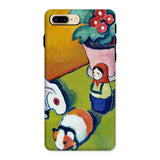 Little Walter’s Toys - August Macke Phone Case Iphone 8 Plus / Matte Colorful Abstract Painting Potted Plant Macke’s Whimsical, Wonderland,