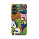 Little Walter’s Toys - August Macke Phone Case Samsung Galaxy S24 Plus / Matte Vibrant Stylized Painting Red Flowers Pink Macke’s