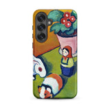Little Walter’s Toys - August Macke Phone Case Samsung Galaxy S25 Plus / Matte Vibrant Stylized Painting Red Flowers Pink Macke’s