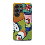 Little Walter’s Toys - August Macke Phone Case Samsung Galaxy S25 Ultra / Matte Vibrant Colorful Stylized Painting Red Flowers Macke’s