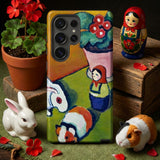 Little Walter’s Toys - August Macke Phone Case Vibrant Painted Whimsical Scene Russian Dolls Macke’s, Wonderland, Modern Mobile Cases