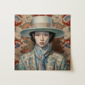 Longwei - Gaysian Femboy Cowboy Art Print / Canvas, 12x12’’ / 31x31cm / Unframed / no Border, Posters Prints & Visual Artwork, Toby Leon