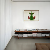 Look Up Giclée Print, Green Angel Figure Red Wings Framed Artwork
