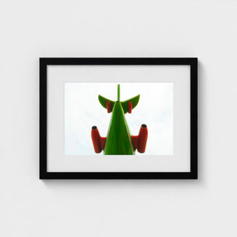 Look Up - Red and Green Fun Fair Airplane Art Print / Canvas Giclée, Living Space, Waking Dream Prints