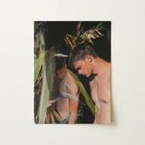 Looking - Gay Surfers Cruising Art Print / Canvas Rectangular Painting Two Shirtless Men Dark Hair, Man’s Hunger, Emerging Prints