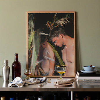 Looking - Gay Surfers Cruising Kunstdruck / Leinwand, Poster Drucke & Visuelle Kunstwerke, Toby Leon