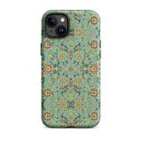 Lotus Candy - Chinese Pattern Art Iphone Case 15 Plus / Matte Floral Patterned Phone Aesthetics Reimagined, Jade-hued Reverie, Ancient