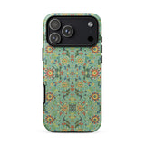 Lotus Candy - Chinese Pattern Art Iphone Case 17 Pro Max / Matte Green Floral Phone Case Textured Pattern Dual Camera Chinese Aesthetics