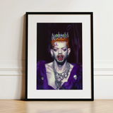 Louis - Club Kid Vampire Art Print / Canvas Framed Portrait Person Orange Hair Ornate Jeweled Crown Club Kid Vampire, Surreal Gothic Glory,