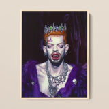 Louis - Club Kid Vampire Art Print / Canvas Framed Portrait Person Vibrant Orange Hair Adorned Ornate Club Kid Vampire, Surreal Gothic