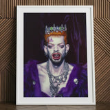 Louis - Club Kid Vampire Art Print / Canvas Framed Portrait Person Vibrant Orange Hair Adorned Ornate, Surreal Gothic Glory, Prints