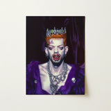 Louis - Club Kid Vampire Art Print / Canvas Portrait Painting Figure Orange Hair Ornate Jeweled Crown, Surreal Gothic Glory, Prints