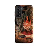 The Love Embrace of the Universe - Frida Kahlo Phone Case Samsung Galaxy S21 Fe / Matte Phone Case Vibrant Surreal Painting Rich Earthy