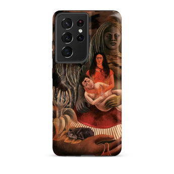 The Love Embrace of the Universe - Frida Kahlo Phone Case Samsung Galaxy S21 Ultra / Matte Phone Case Vivid Surreal Painting Rich Reds