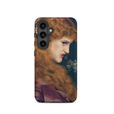 Love’s Shadow - Frederick Sandys Phone Case Samsung Galaxy S24 / Matte Detailed Painting Woman Voluminous Curly Red, Iphone, Blooms Mobile